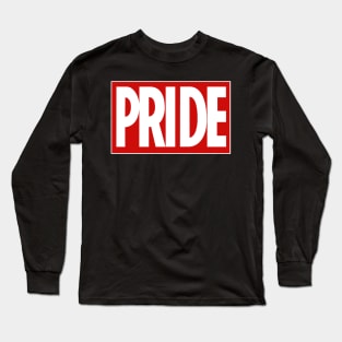 PRIDE. Celebrate Pride with this bold red logo design Long Sleeve T-Shirt